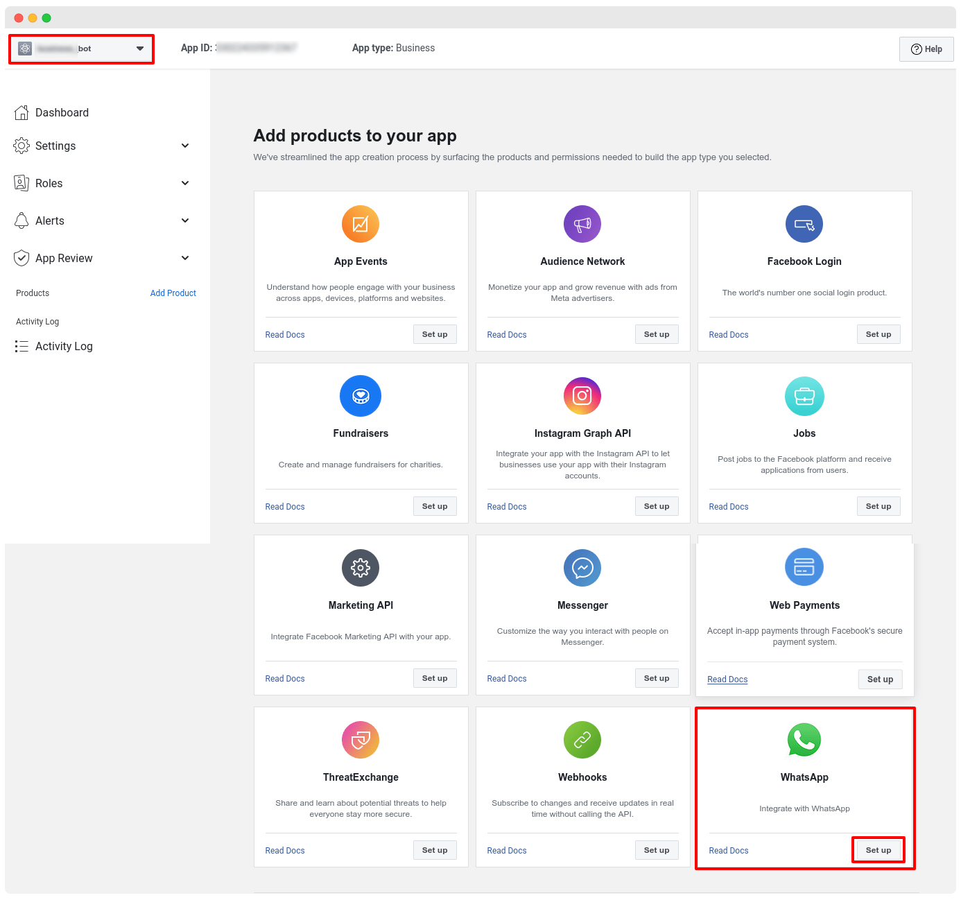 Add WhatsApp Product
